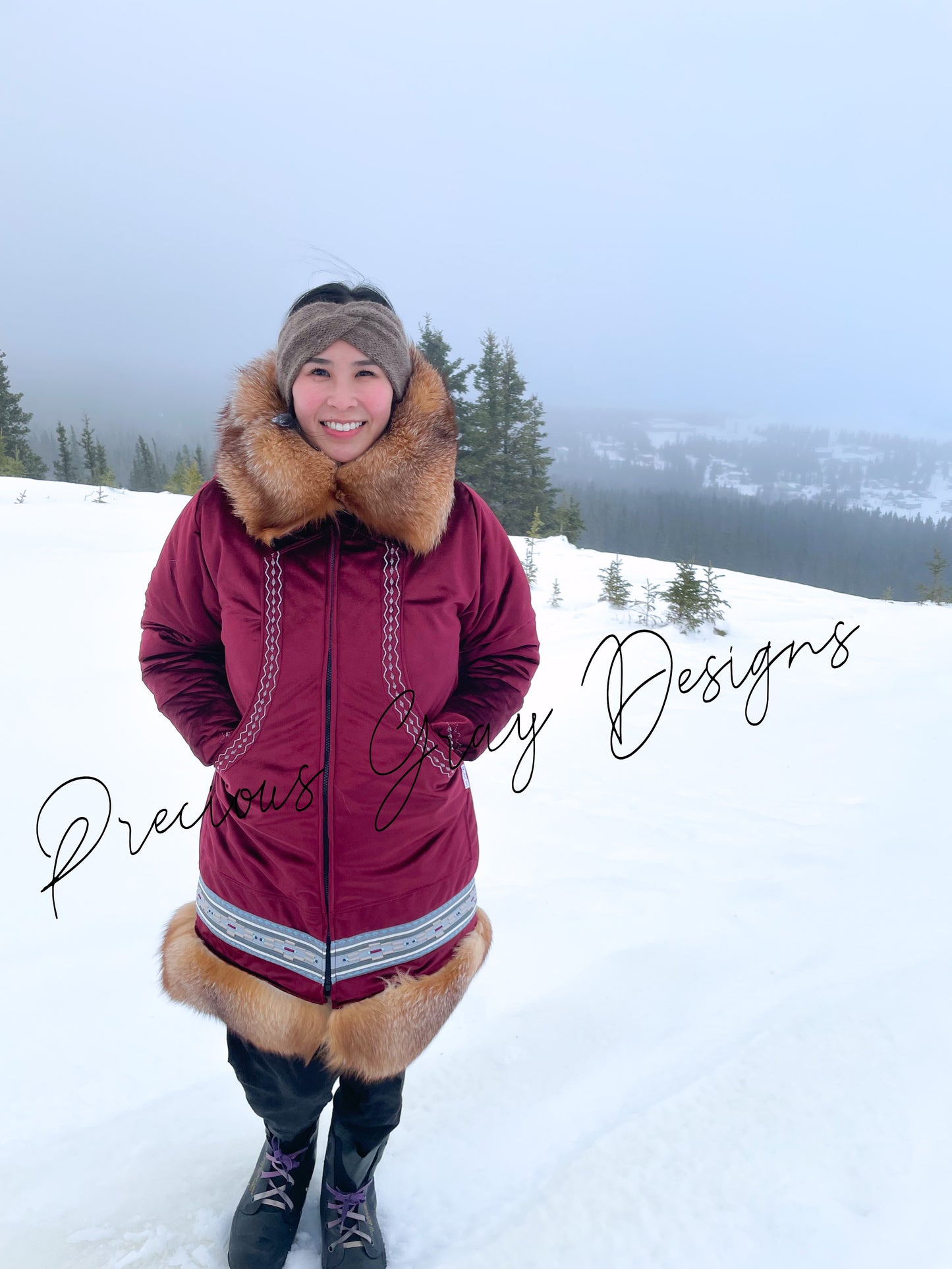 Custom Sized Silver Fox Parka
