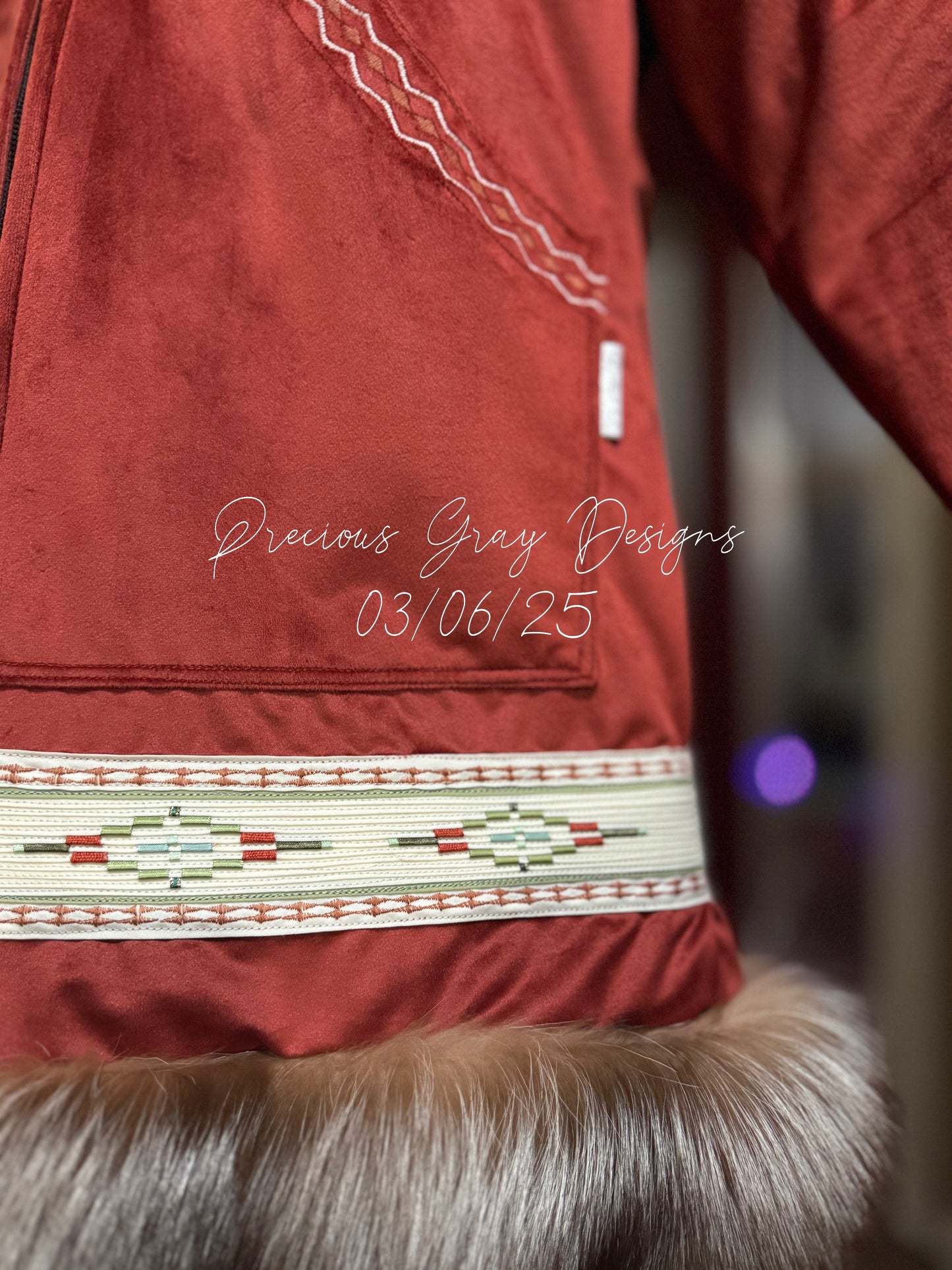 Custom Sized Silver Fox Parka